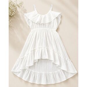 Lele for Kids Girls 4T White Ruffle Gauze Dress Boho